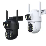 3 Lens 2 Screens WIFI IP Camera 8x Optical Zoom F1.4 Full Color Night Vision IP66 Waterproof Wireless H.265 bluetooth Humanoid Detection EU Plug