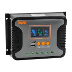 PowMr PWM Pstar 80A 60A 30A Solar Charge Controller 12V 24V 36V 48V Lead-Acid Lithium Battery Charger Max PV 100V Dual Control Mode