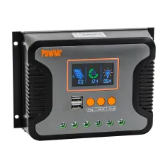 PowMr PWM Pstar 80A 60A 30A Solar Charge Controller 12V 24V 36V 48V Lead-Acid Lithium Battery Charger Max PV 100V Dual Control Mode