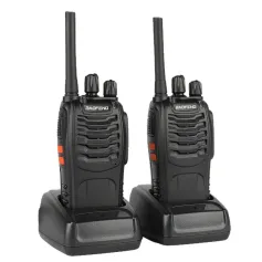 2pcs Baofeng Walkie Talkie BF-88E PMR 0.5W 16CH UHF 446.00625-446.19375MHz 12.5KHz Channel Separation with Charger