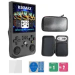 R36Max 4-inch Open Source Handheld Game Console 64G 18000+ Games 4000mAh Portable Dual Hall Joystick Pocket Video Player Supports 30+ Emulators