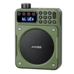 Amoi X03 Mini Digital FM Radio Wireless bluetooth Speaker with Knob Dual Magnetic Speakers 1200mAh Battery Support TF Card USB Disk 3.5mm Wired Playback Portable Speakers