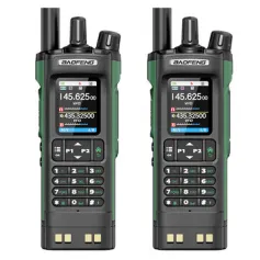2Pcs Baofeng BF-UV32 GPS Walkie Talkie 10W Long Range Multi Band Bluetooth App 1000 Channels USB-C EU Charge Portable 2-Way Radio