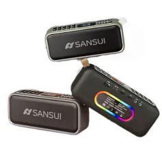 SAMSUI F36 Altaveu bluetooth portàtil Diafragmes dobles Baix profund RGB Llum 3600mAh Mans lliures Suport de trucades TF / AUX / USB Reproducció a l'aire lliure Altaveus de ràdio FM a l'aire lliure