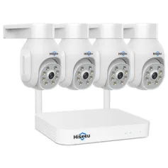 Hiseeu 8WK-4HD403 3MP Wireless WiFi CCTV Video Surveillance Camera System Outdoor Audio Street Security Protection IP Kit Hiseeu Motion Alarm