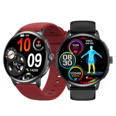 ET473 AMOLED ECG مقاس 1.56 بوصة مساعد الذكاء الاصطناعي بلوتوث مكالمة معدل ضربات القلب ضغط الدم جهاز مراقبة الأكسجين في الدم مراقبة النوم كشف التعب العاطفي قياس نسبة الجلوكوز في الدم غير الغازية تحليل تكوين الجسم IP68 ساعة ذكية