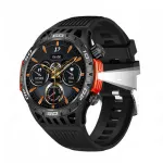 LIGE 1.46inch HD Screen Massive Battery Compass bluetooth Call Heart Rate Blood Pressure Monitor SOS Emergency Call Sleep Monitoring Multi-sport Modes Music Playback 10M Waterproof Smart Watch with Flashlight