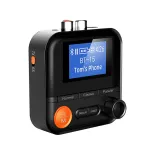 2 in 1 bluetooth V5.2 Transmitter Receiver 1.44 inch HD Screen 5 EQ Modes HiFi Music 3.5MM AUX RCA TF Wireless Adapter For PC TV Speakers