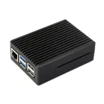 Aluminum Stripe Grooved Case For Raspberry Pi 5 Built-In Cooling Fan and Heatsink Pillars