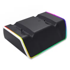 For PS5 Dual Wireless Gamepad Charging Stand RGB Light Charger Dock KJH-P5D-012