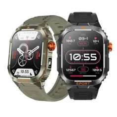 SENBONO D16 2.01-Inch HD Screen Strong Flashlight 35 Days Battery Life Heart Rate Blood Pressure Blood Oxygen Monitor Sleep Monitoring Breathing Exercise Multi-sport Modes IP68 Waterproof Smart Watch