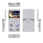 ANBERNIC RG34XXSP 64+256G 3.4-inch IPS Screen Flip Retro Handheld Game Console Quad-core Built-in 12000+ Games Support 5G WiFi & bluetooth 4.2 Dual Joystick Vibration Feedback Video Game Player Console 30+ Emulators Linux System