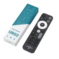 UGOOS UR02 BT Vwa Remote Ranplasman Kontwòl ak Gryo Sans sipò IR Aprantisaj aleka pou Ugoos X4 X4Q Cube Pro Extra TOX1 TOX3 TOX3 AM8 PRO AM6B PLUS Bwat televizyon