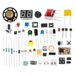 Essential Electronics Components Kit 50 Types Electronic Parts Resistors Capacitors Diodes Transistors LEDs Connectors Beginner Friendly Ultimate Starter Pack