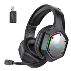 EKSA E1000WT Gaming Headset 7.1 Surround Wireless bluetooth Headphone 50mm Powerful Driver ENC Call Noise Cancelling 36H Battery Life Low Game Latency Support 3.5mm Wired Headphones