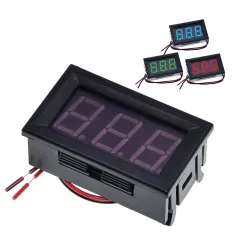 AC 70-500V 0.56inch Two-wire Digital Voltmeter LED Digital Display 2 Wires Red Green Blue Display AC Voltage Meter Head AC220V Mains Power 380V Industrial Power