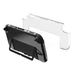 DOBE TNS-5119 Switch2 Protective Case Transparent PC Dock-Compatible Scratch-Resistant Full Body Protection Cover for Switch2 Console
