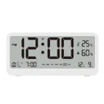 MK8001 LCD Digital Alarm Clock Night Light Electronic Clock Temperature Humidity Calendar Week Display Intelligent Bedroom Clocks
