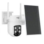 Hiseeu WTD904D 4MP Pixels Solar Powered Wireless WIFI IP Camera with Color Night Vision PIR Motion Alerts 5200mAh Battery Low power consumption IP66 Waterproof Security Camera