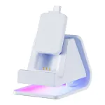 Aolion AL-P5432W Charging Dock for PS Portal Magnetic Type-C RGB Light Dual USB Ports Fast Charging Stand PS5 Accessories Portable Gaming Station