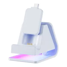 Aolion AL-P5432W Dock de carregamento para PS Portal Magnético Type-C RGB Light Portas USB duplas Suporte de carregamento rápido PS5 Acessórios Estação de jogos portátil