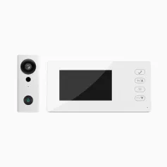 WF006-KP2 Video Doorbell 4.3 Inch IPS Screen Two Way Intercom Night Vision Wireless Installation Secure Connection Long Range Visual Doorbell
