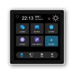 Tuya Smart Home Multiple Zigbee3.0 Control Panel 4-inch LCD Touch Screen 3 Gang Smart Switch APP Remote Control Zigbe Gateway Required