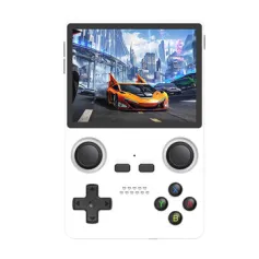 POWKIDDY X35S 16+128G 3.5-inch IPS Screen Handheld Game Console Linux System Built-in 8000 Games Support HD TV Output Dual Card Slots 3.5mm Earphone Video Game Player Console with Dual Hall Joysticks