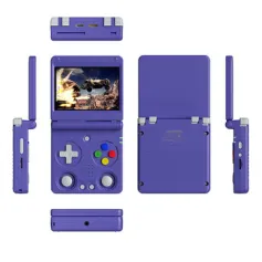 ANBERNIC RG34XXSP 64+128G 8000+ Games Flip Retro Handheld Game Console 3.4-inch IPS Display Quad-core Support 5G WiFi & bluetooth 4.2 Dual Joystick Vibration Feedback Video Game Player Console 30+ Emulators Linux System