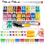 306PCS Fuse Car Kit Standard+Mini+Low Profile Mini Blade Fuse Assortment 5A/7.5A/10A/15A/20A/25A/30A/35A/40A Automotive Fuse Insert Insurance of Xenon Piece Lights