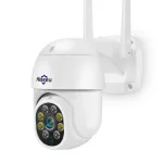 Hiseeu WHD305 5MP HD 5X Zoom PTZ WiFi IP Camera Outdoor Security Camera Full Color Night Vision Two-way Audio Motion Detection P2P Wireless CCTV Surveillance Camera Work with Alexa
