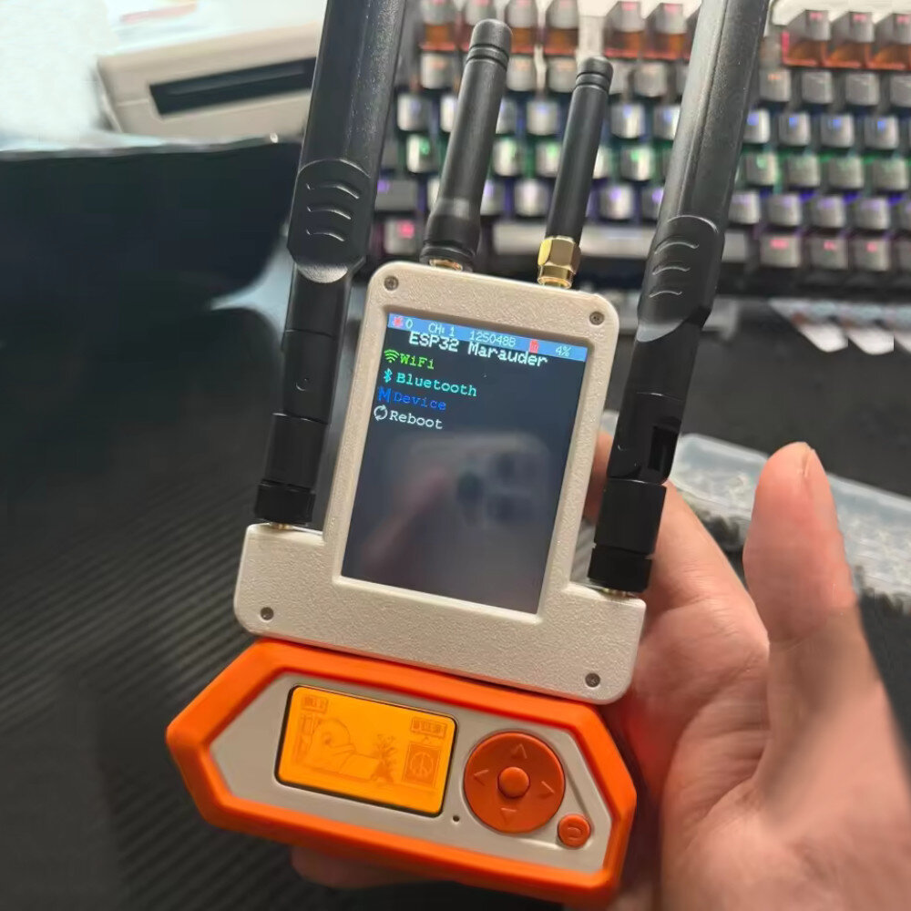 4 in 1 Expansion Board 433M RF +ESP32S2 + GPS + 2.8 inch Screen Module with 4pcs Antenna For Flipper Zero