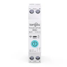 Tongou Tuya DC WIFI Smart Circuit Breaker 1P 63A DIN Rail for Smart Home Wireless Remote Control Switch Voice Control with Alexa Google Assistant