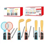 DOBE TNS-5115 Switch2 Sports 6-in-1 Motion Sensor Set Compatible with Switch OLED Enhanced Swing Precision Lightweight Soft Grip Tennis Golf Baseball Motion Gaming Accessories Bundle