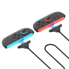 IPEGA PG-SW2119A Switch2 Left and Right Handle Charging Cable 2-in-1 Magnetic Charging 3M Long Braided Cable