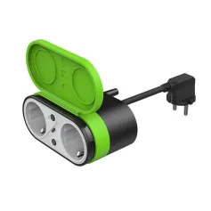 Tuya 16A Smart WiFi EU Plug IP65 دژە ئاو زیرەکی جووت سوکتی ئەوروپی Smart Life APP کۆنتڕۆڵی دەنگی لەگەڵ Alexa Google Home