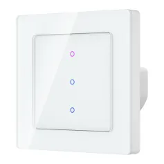 Tuya Smart WiFi Light Switch 1/2/3 Gang Tempered Glass Panel Switch with Schedule & Automation Function Smart Life APP Voice Control with Alexa Google Home