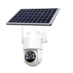 Guudgo 4MP HD Solar Powered Security Camera Video Surveillance Waterproof Full Color Night Vision WiFi Pan Tilt Two-Way Audio PIR Motion Camera