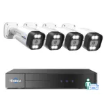 PK-4YHB785 5MP WiFi IP Camera Guard Viewer Security System EU Plug Human Vehicle Detection 2-Way Audio Night Vision IP67 Weatherproof