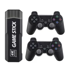 M9 4K Game Stick with Dual 2.4G Wireless Gamepad 64G Built-in 35500+ 3D Games 40+ Simulators Mini Retro Handheld Game Players