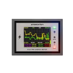 ATORCH WiFi DC волтметър Амперметър CW24 1000A 420V цифров електромер Tuya Smart Life App Тестер за капацитет на батерията Монитор за захранване 300 см Type-C кабел