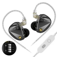 KZ Vader Pro Earbuds 3.5mm Wired Earphone 6 Dynamic Units Ultra-low and Ultra-high Frequency Dynamic Deep Bass In Ear Monitor Headphone
