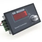 DC6-60V 30A Max DC Motor Speed Controller PWM Rotary Knob Encoder LED Digital Display Brush Motor Control Module 1-100kHz