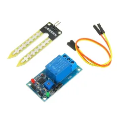 Controlador de relé DC 12V 3 peças, módulo sensor de umidade do solo, irrigação automática