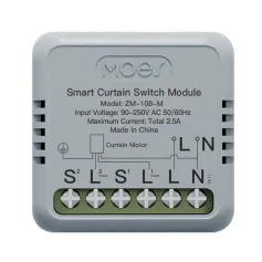 MOES ZM-108-M Tuya Smart Zigbe Curtain Switch Module 90-250V AC 2.5A Remote Motor Rotation Switchable Smart Home Automation Smart Linkage Calibration Function IP20 Voice Control with Alexa Google Assistant