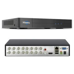 Hiseeu 3K 5MP 16CH H.265+ DVR Security Digital Video Recorder Advanced DVR with Person Vehicle Detection for CCTV Security Camera Support AHD TVI CVI CVBS IP Camera Remote Access