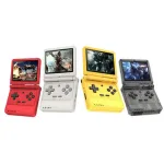 Powkiddy V90S 64G Retro Flip Handheld Game Console 3.5 Inch IPS 8000+ Games 3000mAh Foldable Open-Source Linux System Portable Game Player Console