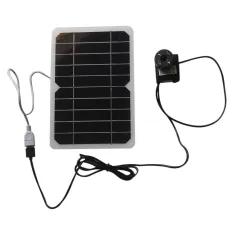 Solar Powered Water Pump 5W 5V Monocrystalline Panel USB LED for Fountain Outdoor Garden Landscape Adjustable Flow Eco-Friendly