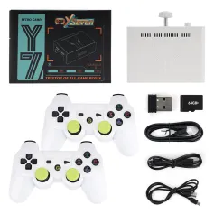 Handhibr Y7 Linux hordozható videojáték-konzol 2.4G vezeték nélküli játék TV Stick Retro PSP 4K 64 + 256G beépített 12000 játék TV játékok konzol Set Top Box