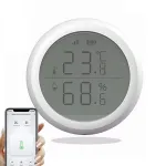 RSH Tuya Smart ZigBee3.0 Thermometer Home Indoor Temperature and Humidity Sensor with LCD Display Smart Life APP Voice Control with Alexa Google Assistant